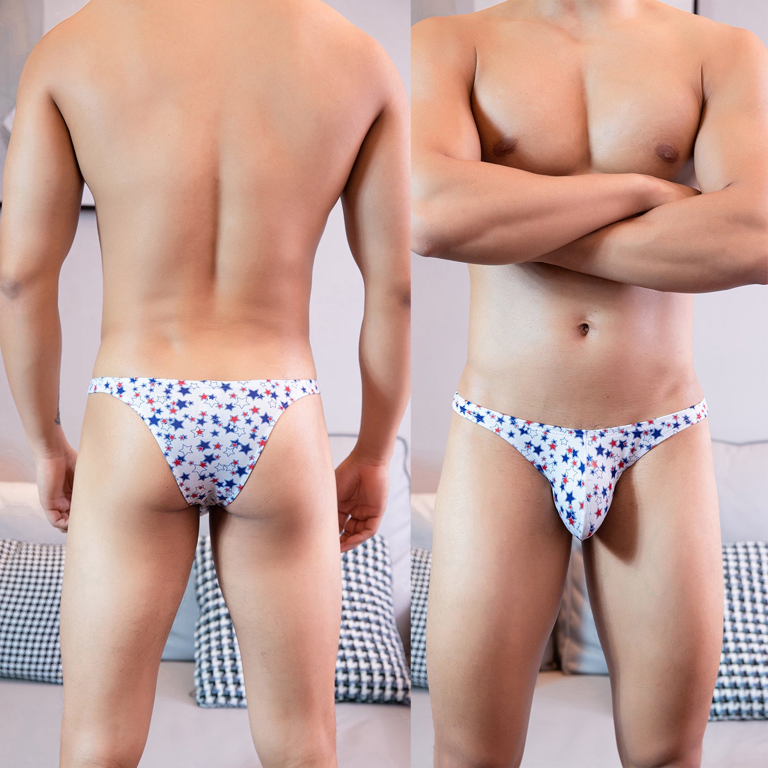 Men's Star Print Bikini Brief