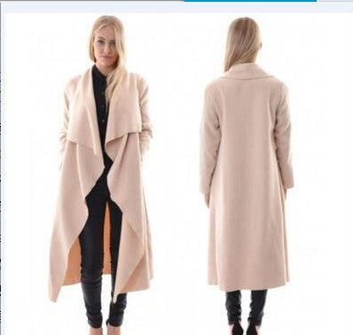 Irregular Mid-Length Windbreaker Long Sleeve Cardigan