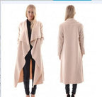 Irregular Mid-Length Windbreaker Long Sleeve Cardigan