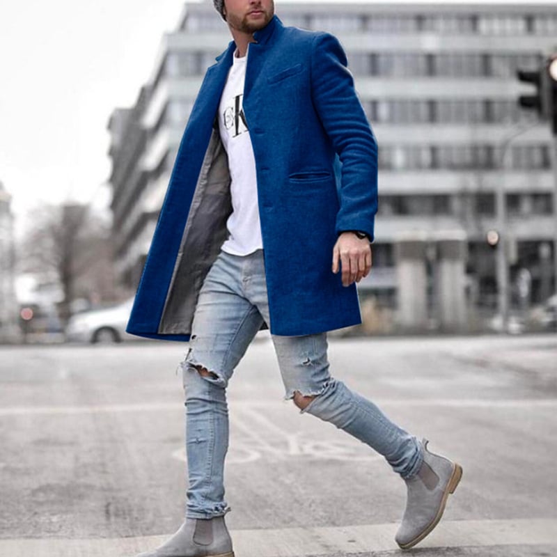 Chic Solid Color Long Warm Coat