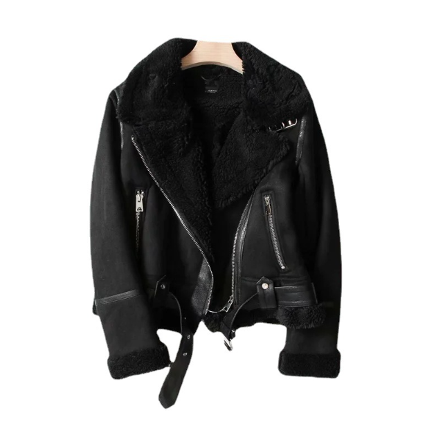 Vivistti Women's Faux Suede Lamb Wool Jacket (One Piece)