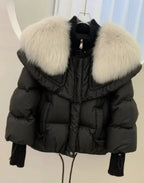 Puffer Jacket Real Fox Fur Collar