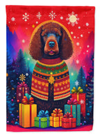 Irish Water Spaniel Holiday Christmas Garden Flag