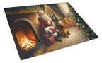 Belgian Tervuren and Santa Claus Glass Cutting Board