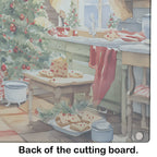 Alaskan Malamute Christmas Cookies Glass Cutting Board