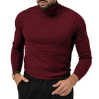 High-Elastic Turtleneck Cashmere Sweater for Men