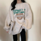 Loose Round Neck Long Sleeve Sweatshirt for Women | Streetwear