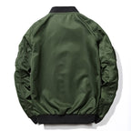 Men's Solid Color Slim Fit Pilot Jacket