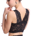 Lace Bralette Yoga Sports Bra with Back Design