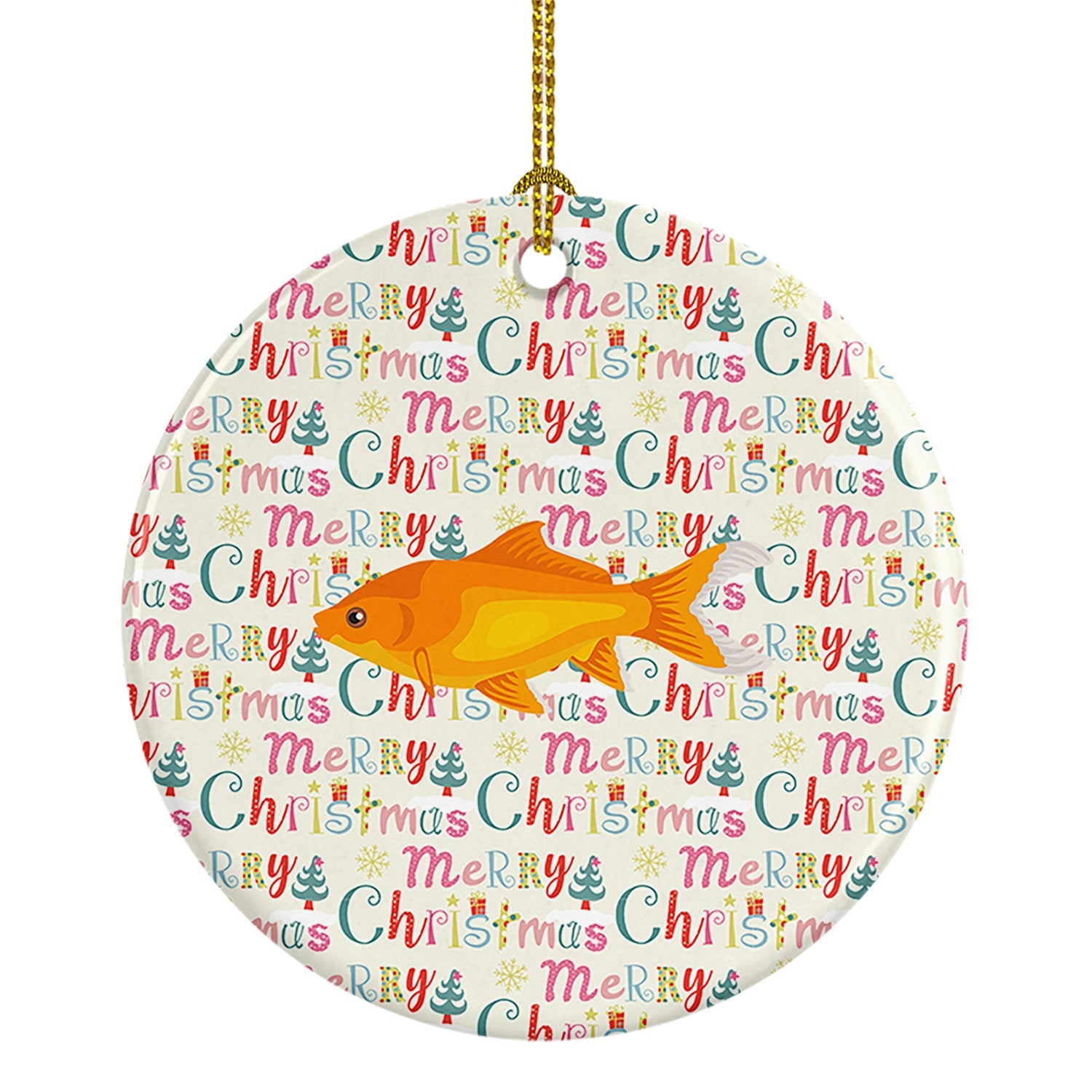 Goldfish Common Christmas Ceramic Ornament