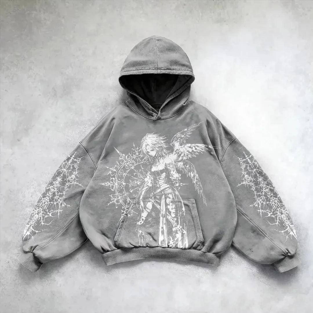 Hip Hop Y2K Printed Hoodie | Streetwear | Faith Streetwear
