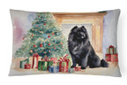 Black Chow Chow Christmas Throw Pillow