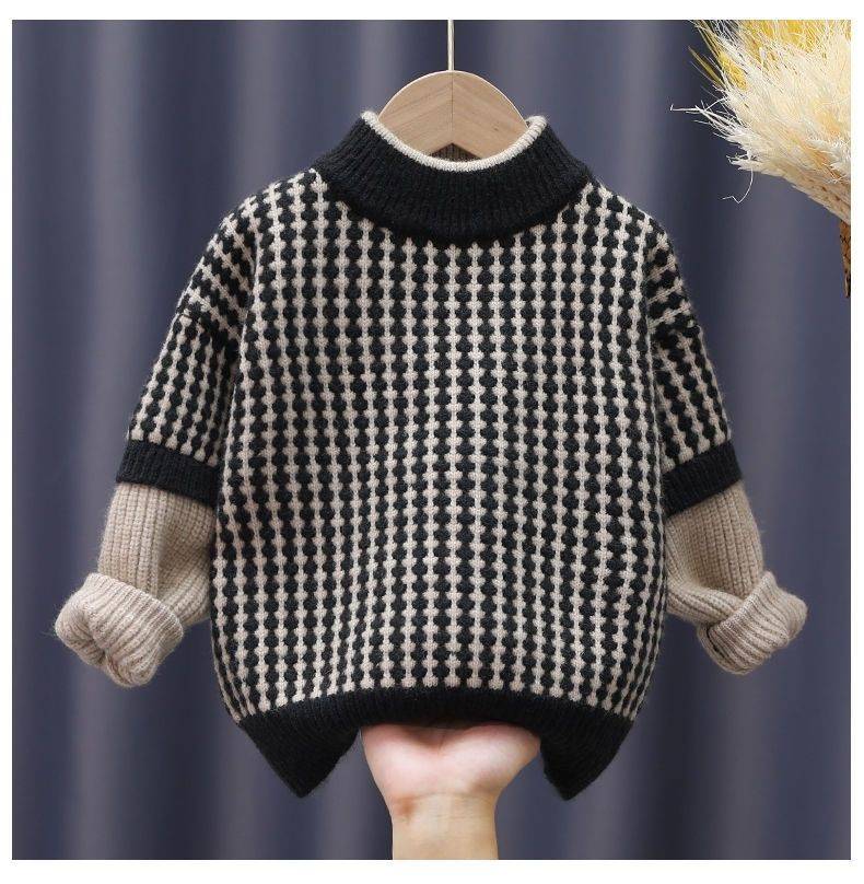 Thickened Solid Color Sweater for Kids