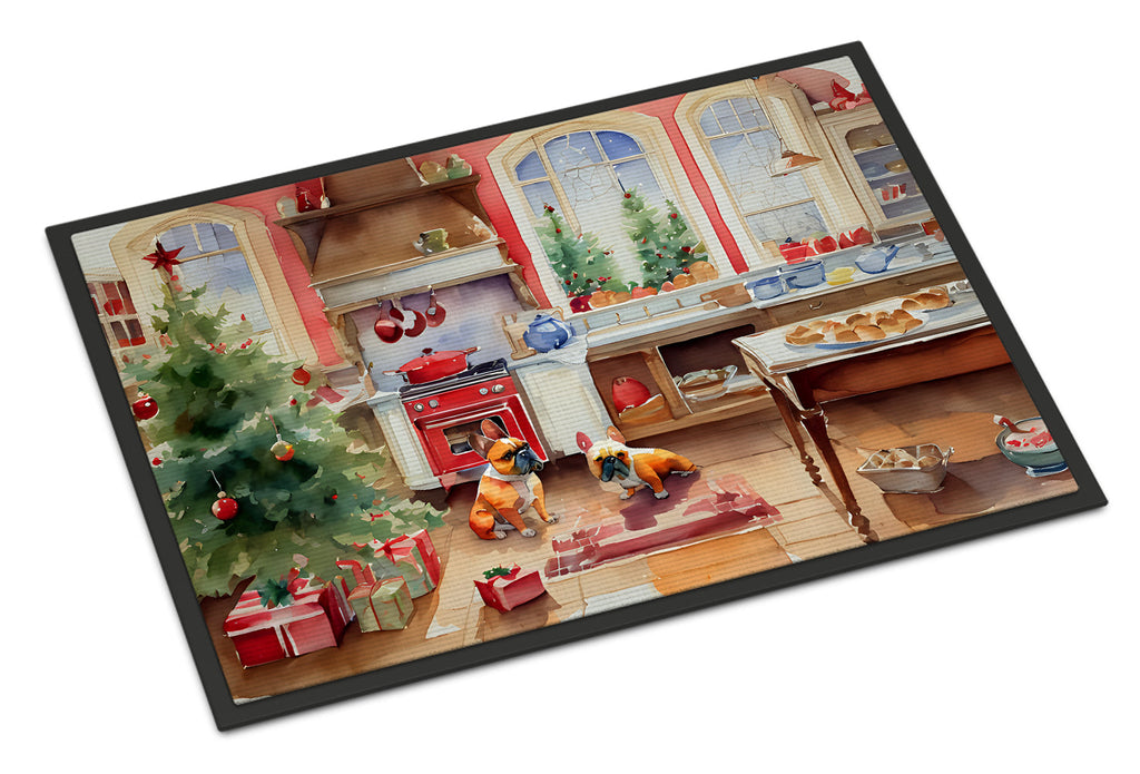 French Bulldog Christmas Cookies Doormat