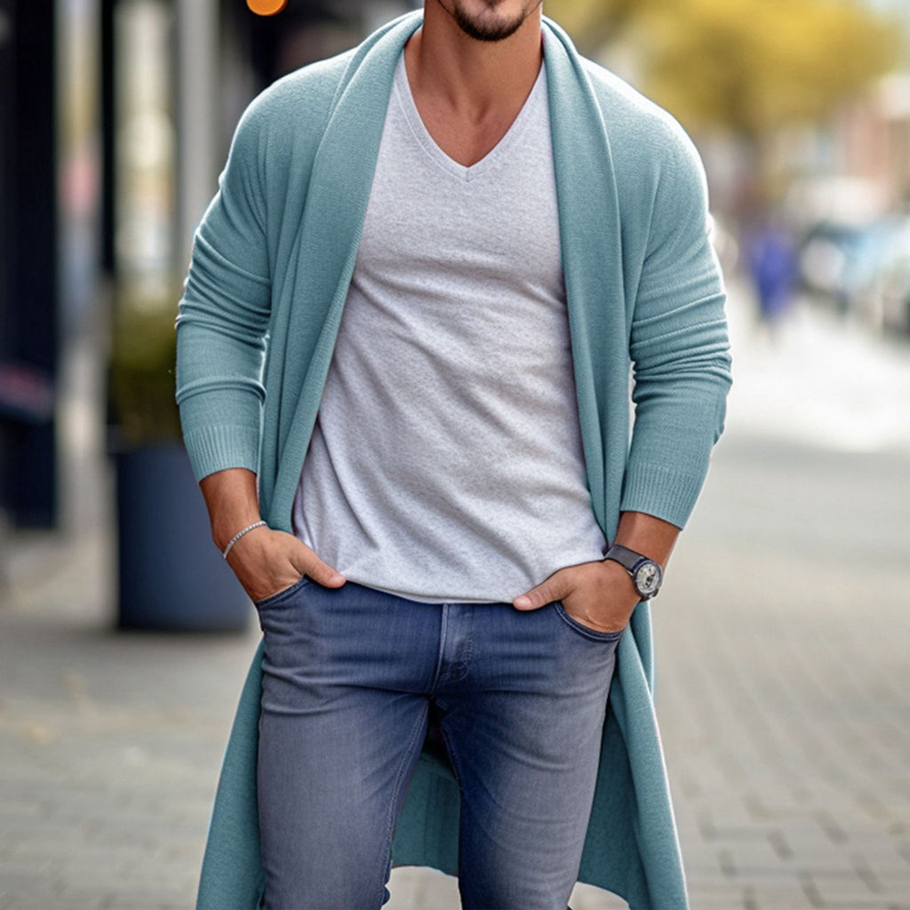 Men's Oversized Long Wool Coat