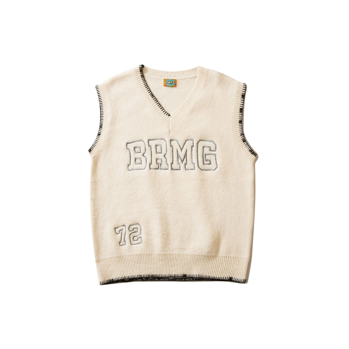 Men's Embroidered V-neck Loose Vest Sweater