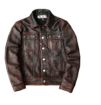 Timeless Leather Jacket in Top Layer Cowhide (Single)