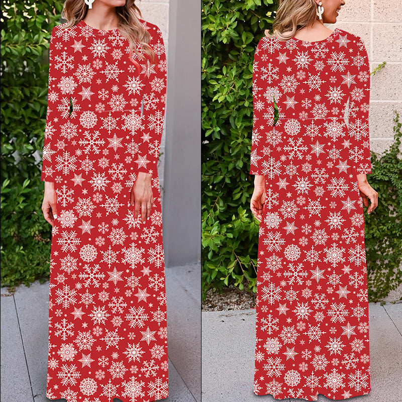 Christmas Printed Dress for Women
