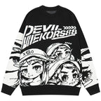 Design Miracle Print Drop Shoulder Crewneck Sweater
