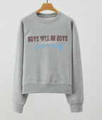 European American Letter Print Pullover for Fall/Winter | Streetwear