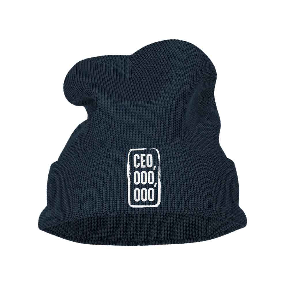 The CEO,000,000 Embroidered Beanie Hat | Embroidered Cap