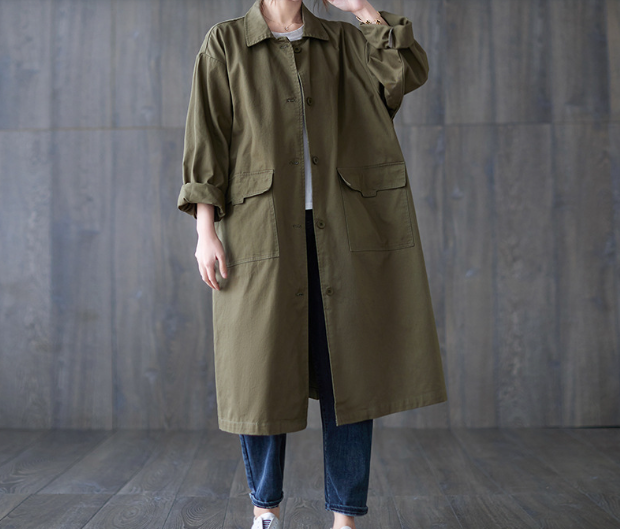 Simple Artistic Turn-down Collar Coat