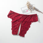 Large Size Open Crotch Lace Panties for Daily Wear