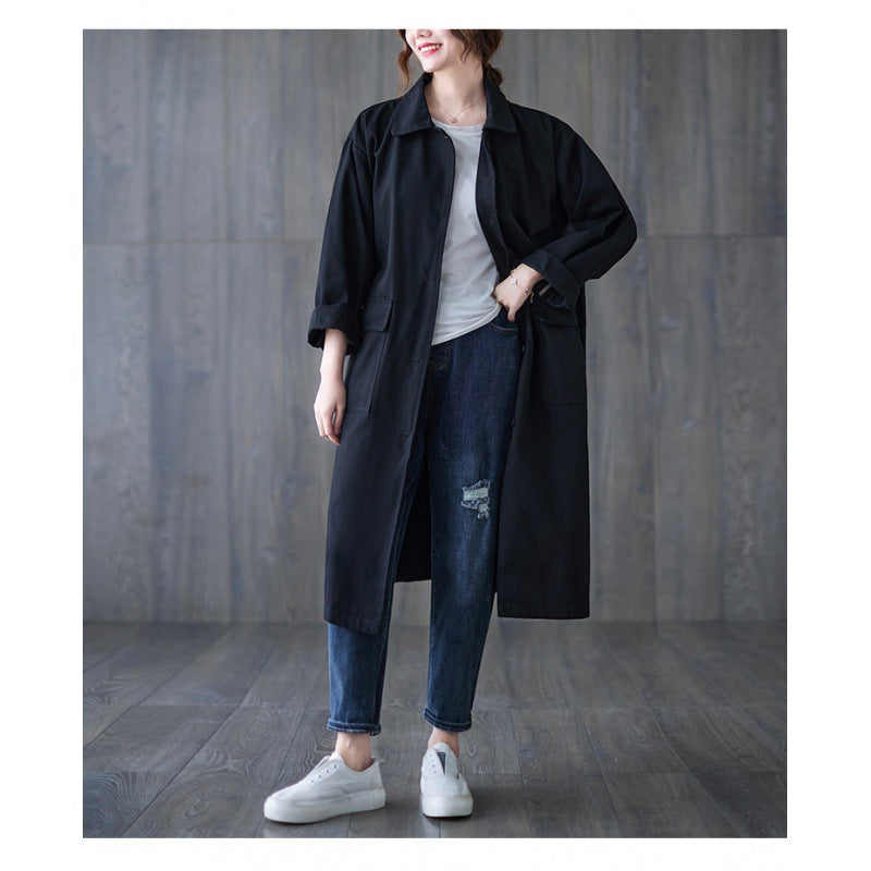 Artistic Turn-down Collar Coat