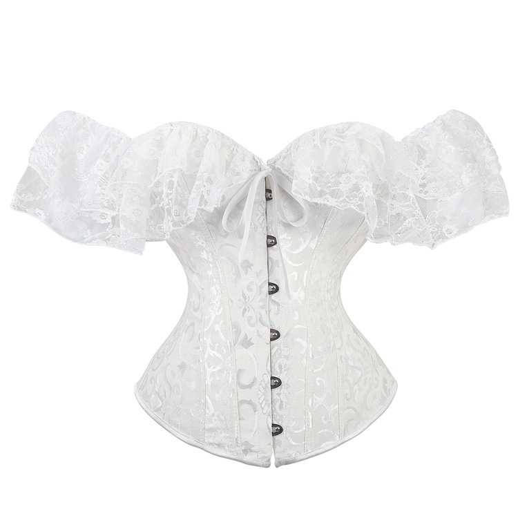 Jacquard Lace Strap Corset-Style Shaping Top