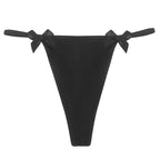 Women's Low Waist Bow Thong with Metal Chain (Large Size)
