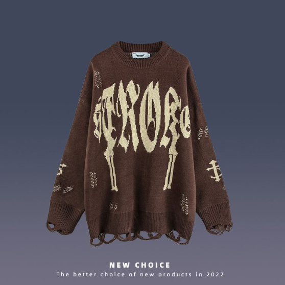 Retro Tide Brand Dark Sweater for Street Style