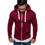 Men's Fashion Zip Pocket Drawstring Sport Hoodie | Streetwear
