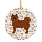 Eurasier Merry Christmas Ceramic Ornament