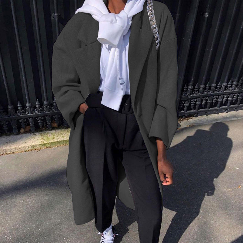 Women's Long Sleeve Fashion Trench Coat