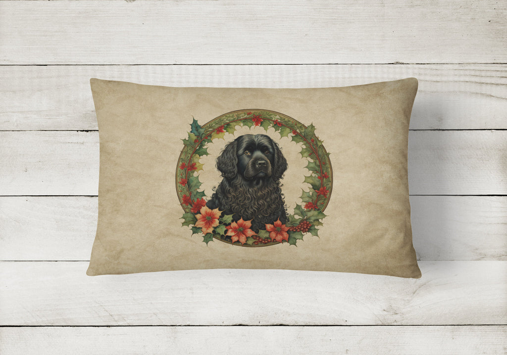 Puli Christmas Flowers Throw Pillow