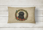 Puli Christmas Flowers Throw Pillow