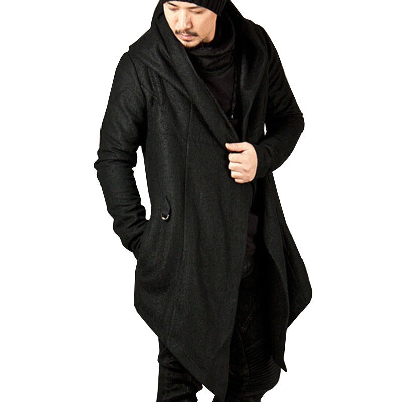 Unisex Loose Fit Hooded Trench Coat with Pockets