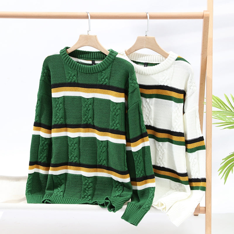 High Elastic Knitted Stripe Sweater for Men 2023