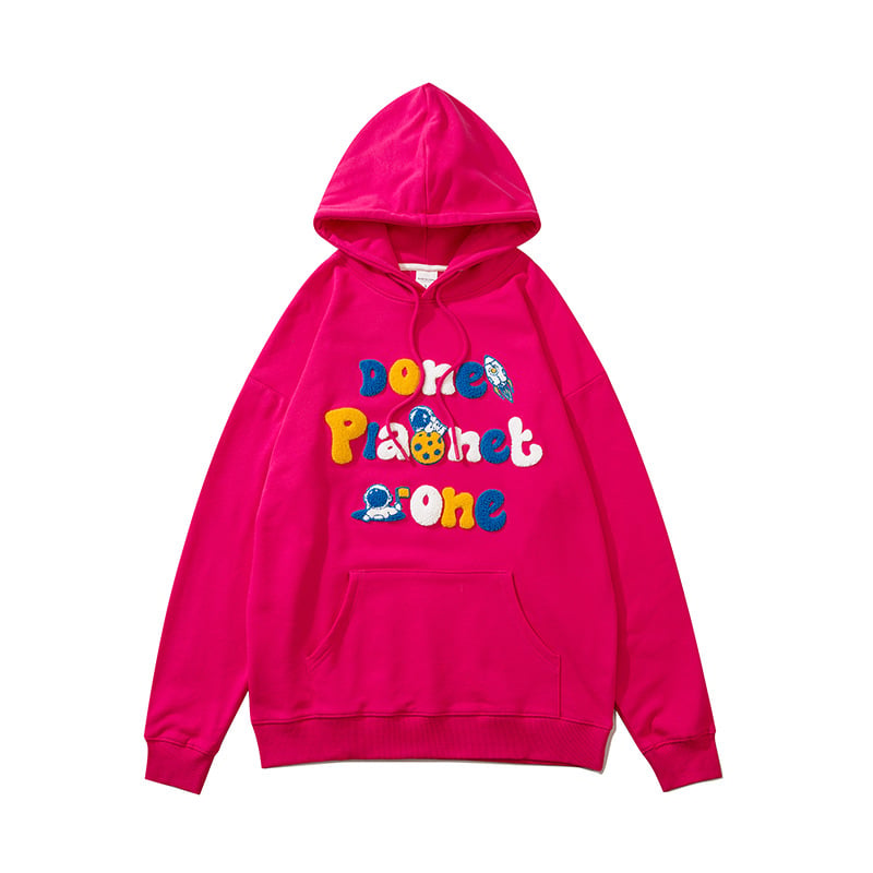 Loose Couple Pullover Top with Letter Stickers | Streetwear