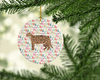 California Spangled #2 Cat Christmas Ceramic Ornament