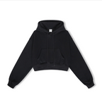 High Street Women's Short Hooded Plush Sweater