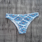 Women's Blue and White Porcelain Bikini Swimwear