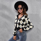 Retro Loose Knit Cardigan Sweater for Women