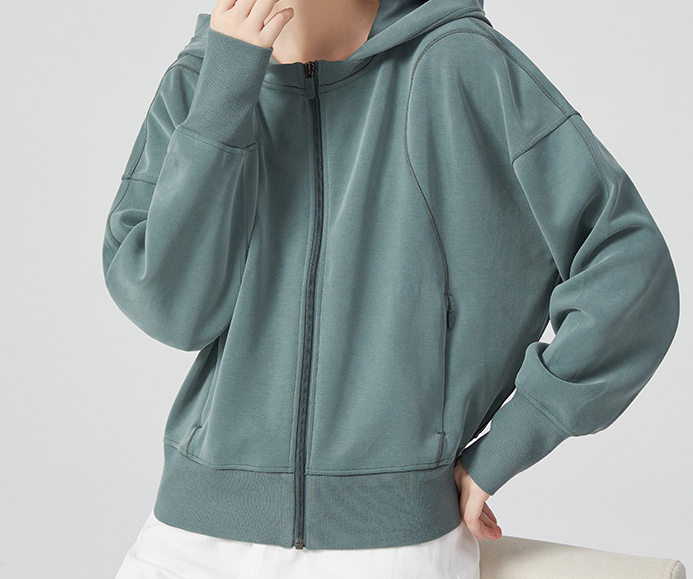 Women's Slim Cotton Windproof Hoodie Cardigan | Streetwear