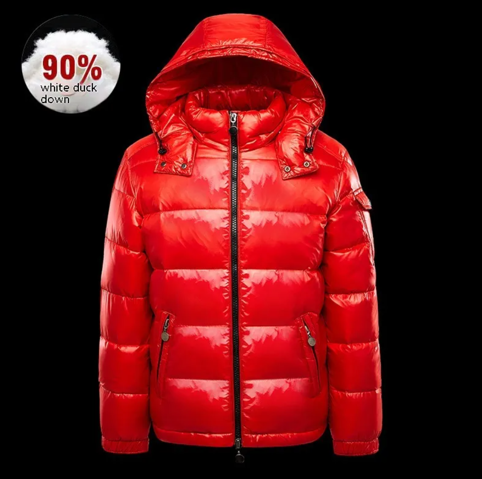 Black Glossy Down Jacket - Couples Coat