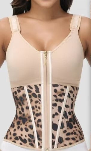Mesh Waist Slimming Three-Breasted Corset