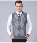 Casual Loose Vest Sweater for Dad's Outfit