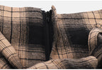 High-Waisted Plaid Irregular Shorts for Women