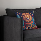 Lion Christmas Throw Pillow
