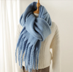 Mohair All-Matching Winter Fringe Scarf